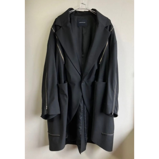 ALMOSTBLACK 18ss zip design  jacket