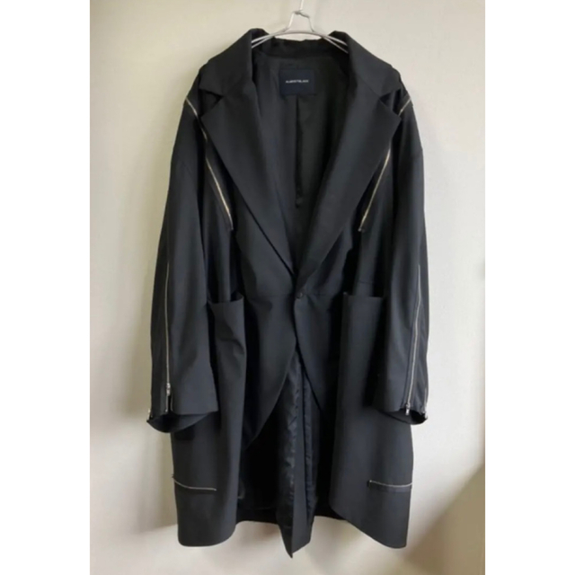 Yohji Yamamoto(ヨウジヤマモト)のALMOSTBLACK 18ss zip design  jacket メンズのジャケット/アウター(テーラードジャケット)の商品写真