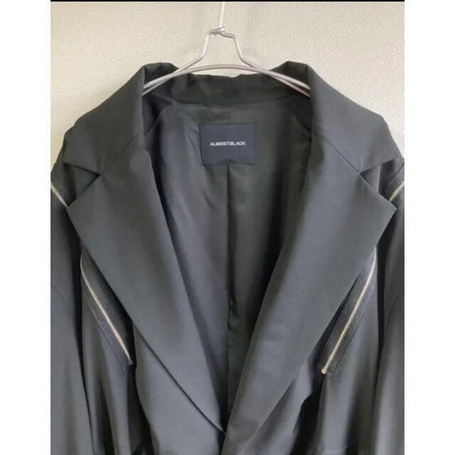 ALMOSTBLACK 18ss zip design  jacket