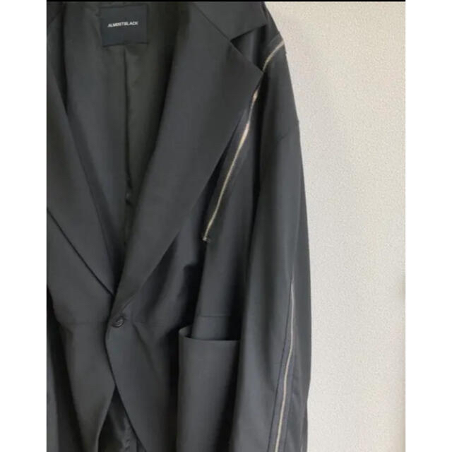 Yohji Yamamoto(ヨウジヤマモト)のALMOSTBLACK 18ss zip design  jacket メンズのジャケット/アウター(テーラードジャケット)の商品写真