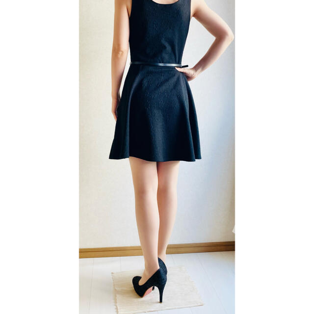 NICE CLAUP(ナイスクラップ)のNICE CLAUP 黒 　ブラック　ワンピース レディースのフォーマル/ドレス(ミニドレス)の商品写真
