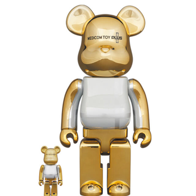 BE@RBRICK MEDICOM TOY PLUS GOLD CHROME