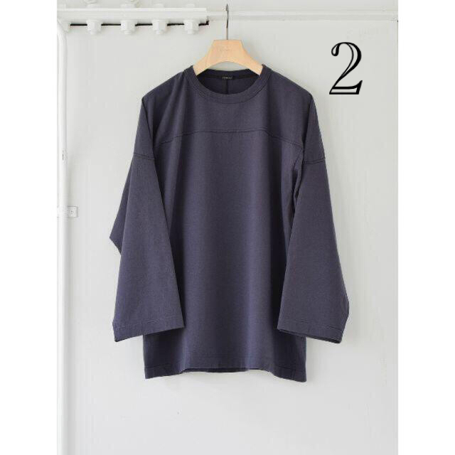 COMOLI コモリ  21AW フットボール　シャツ　ネイビー　2 美品メンズ