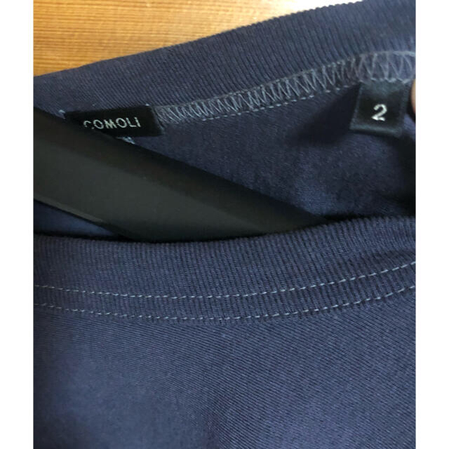 COMOLI(コモリ)のCOMOLI コモリ  21AW フットボール　シャツ　ネイビー　2 美品 メンズのトップス(Tシャツ/カットソー(七分/長袖))の商品写真