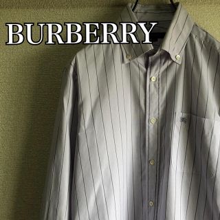 バーバリー(BURBERRY)の【激レア】バーバリー　ロンドン　　胸刺繍ロゴ　BDシャツ　薄いパープル　三陽商会(シャツ)