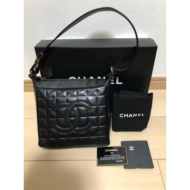 ブラック×G金具CHANEL チョコバー　ワンショルダー