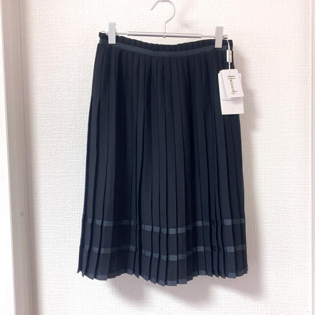 Harrodsハロッズ❤️新品❤️グログランリボン飾りの総プリーツ