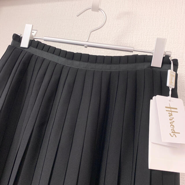 Harrodsハロッズ❤️新品❤️グログランリボン飾りの総プリーツスカート
