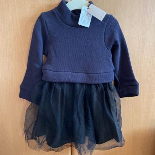 プティマイン(petit main)のpetit mainプティマイン　新品90 チュールスカート付きワンピース90(ワンピース)