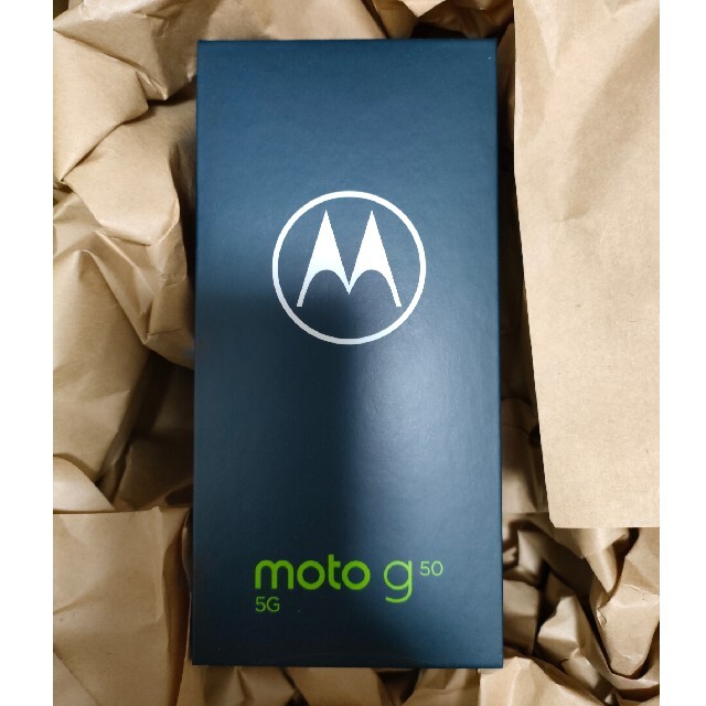 Motorola(モトローラ)のmoto g50 5G メテオグレイ 新品未開封 国内正規品 購入証明同梱 スマホ/家電/カメラのスマートフォン/携帯電話(スマートフォン本体)の商品写真