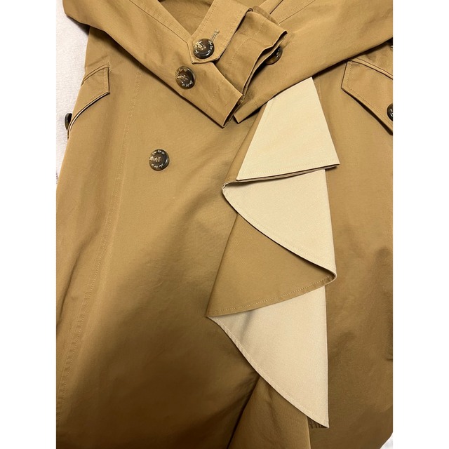 herlipto Gaba Ruffled Cotton Trench Coat | www.fleettracktz.com