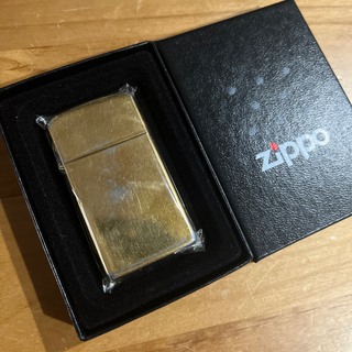 ジッポー(ZIPPO)のレア ヴィンテージ 1980年製 GOLD slim zippo(タバコグッズ)