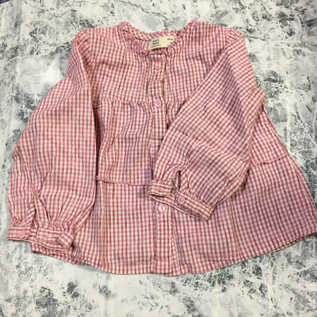 ZARA KIDS(ザラキッズ)のZARA BABY ギンガムチェックブラウス キッズ/ベビー/マタニティのベビー服(~85cm)(シャツ/カットソー)の商品写真