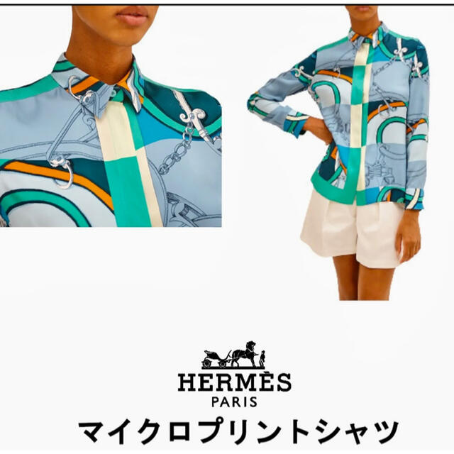 Hermes(エルメス)のエルメス最高品質シルクシャツ大人気L'InstructionduRoy Zoom レディースのトップス(シャツ/ブラウス(長袖/七分))の商品写真