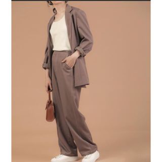 ザラ(ZARA)のジャケットセットアップ　ブラウン　薄手(セット/コーデ)