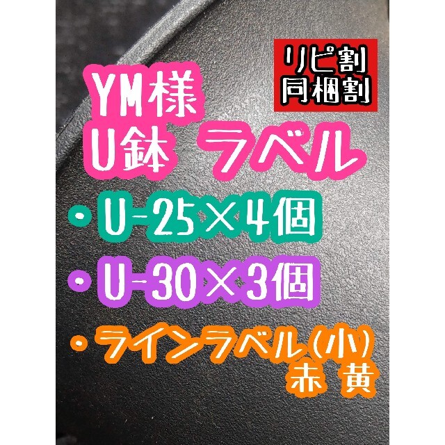 YM様 U鉢 ラベル ハンドメイドのフラワー/ガーデン(プランター)の商品写真