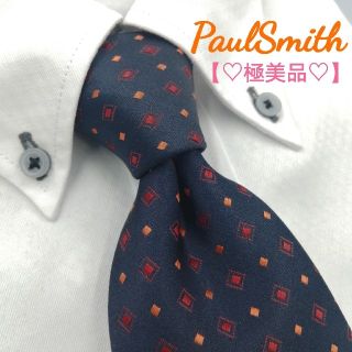 ポールスミス(Paul Smith)の【♡極美品♡】ポールスミス ネクタイ スクエアドット ネイビー PaulSmit(ネクタイ)