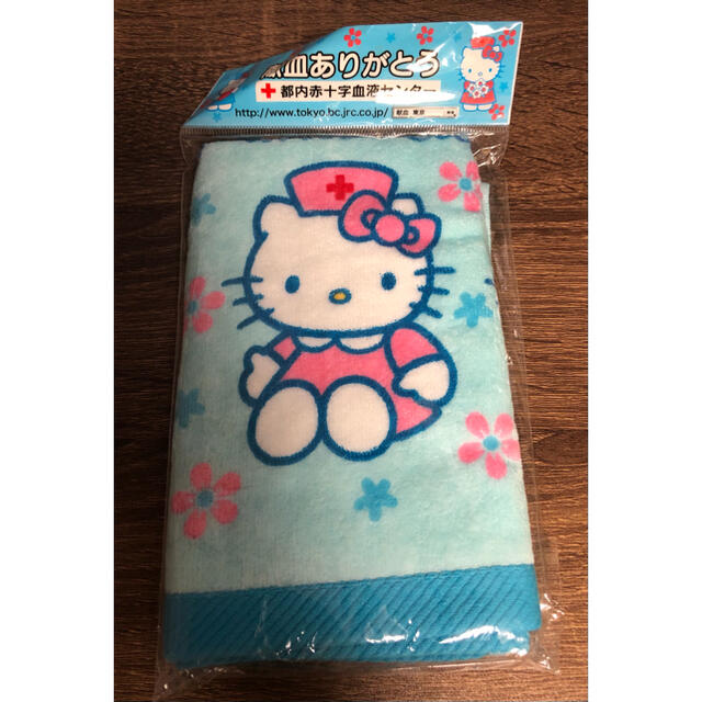 ハローキティ(ハローキティ)の【jyun様専用】ハローキティ　ナースキャップのキティちゃん　大判ハンドタオル　 エンタメ/ホビーのアニメグッズ(タオル)の商品写真