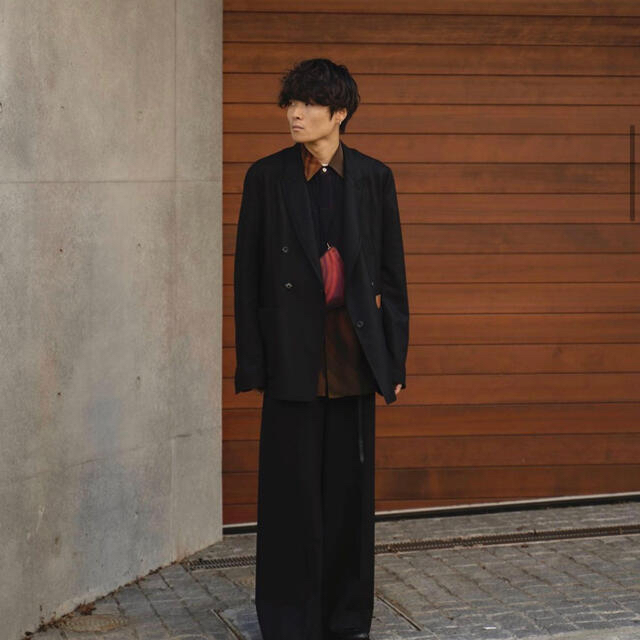 SUNSEA SNM-BLUE2 w/耳 WIDE PANTS/Black |