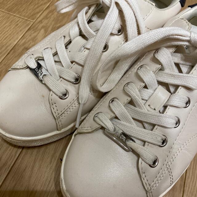 coach 白レザースニーカー　35.5