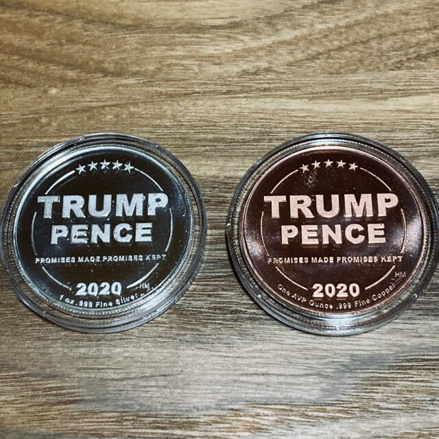 トランプ大統領 1オンス 銀貨 コロナシールド 銅貨付き 1