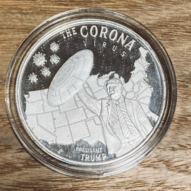 トランプ大統領 1オンス 銀貨 コロナシールド 銅貨付き 2