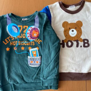 ホットビスケッツ(HOT BISCUITS)のホットビスケッツ　ミキハウス  サイズ110 トレーナー 2点セット(Tシャツ/カットソー)