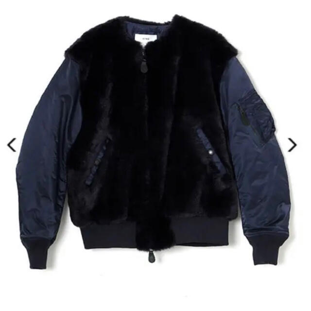 HYKE(ハイク)のHYKE ハイク FLIGHT FAUX SHEARLING JACKET レディースのジャケット/アウター(ノーカラージャケット)の商品写真