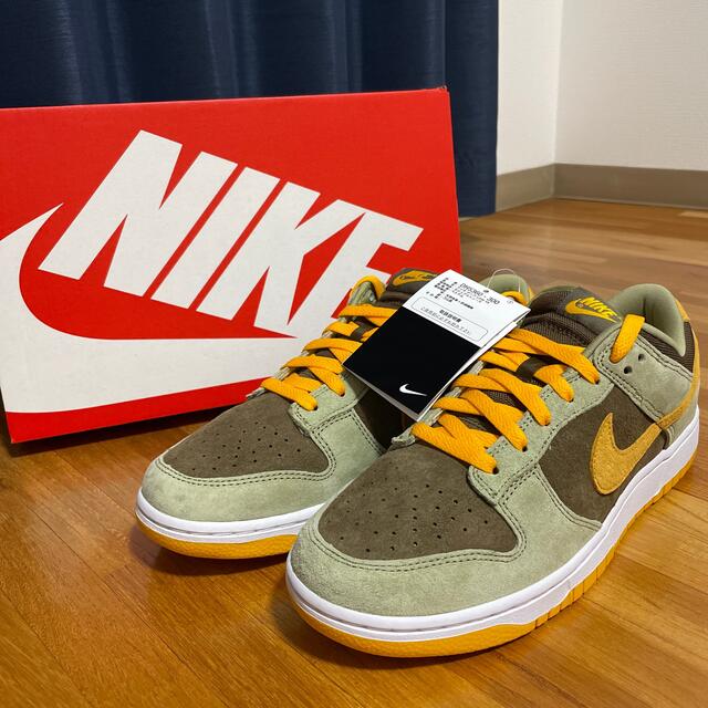 27cm NIKE DUNK LOW SE DUSTY OLIVE GOLD靴/シューズ