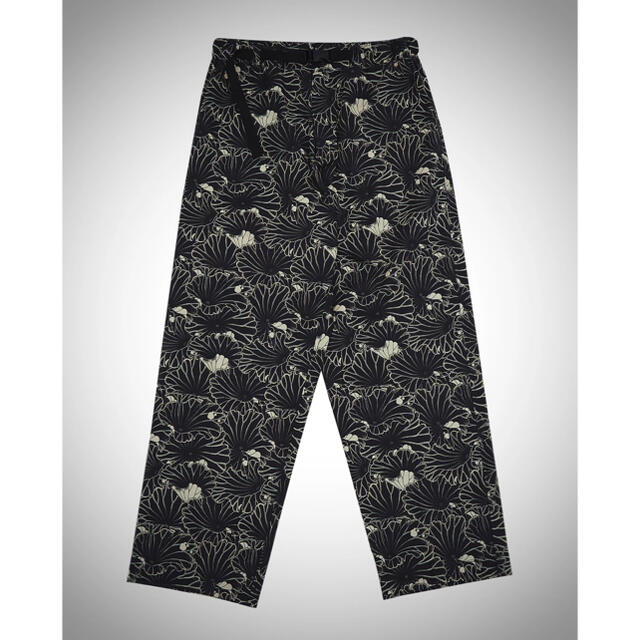 WACKO MARIA(ワコマリア)のLOCO MOSQUITO GAKKIN LOTUS TROUSERS 黒蓮葉 メンズのパンツ(その他)の商品写真