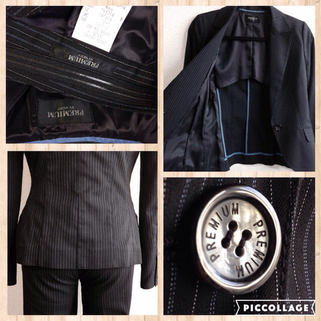 VICKY(ビッキー)の美品VICKYストライプパンツスーツ レディースのフォーマル/ドレス(スーツ)の商品写真