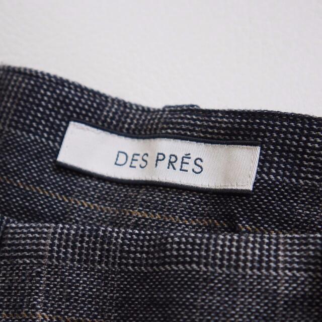 DES PRES(デプレ)のDES PRES ウールサキソニー フロントタック グレンチェックパンツ レディースのパンツ(カジュアルパンツ)の商品写真