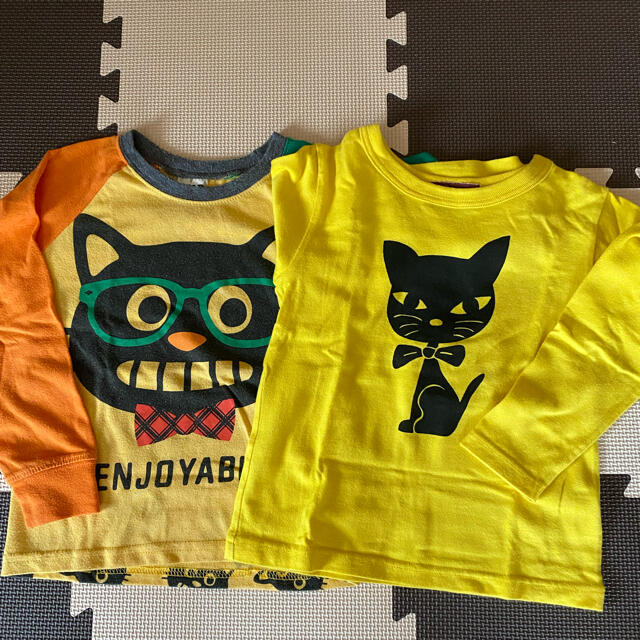 猫柄　ロンT2枚セット キッズ/ベビー/マタニティのキッズ服男の子用(90cm~)(Tシャツ/カットソー)の商品写真