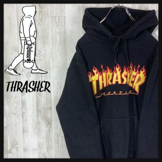 スラッシャー(THRASHER)の【人気デザイン】スラッシャー 炎エンブレム 定番カラー スウェットパーカー(パーカー)