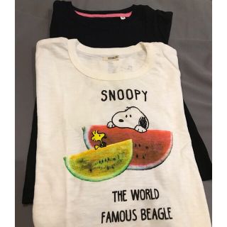 スヌーピー(SNOOPY)の100サイズ新品未使用 半袖Tシャツ2枚＆はらぺこあおむしエプロン＆三角巾セット(Tシャツ/カットソー)