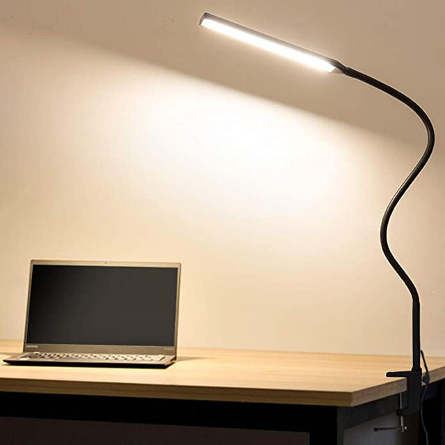 デスクライト LED 電気スタンド 調光 自然光 視力ケア 省エネ 学習机 黒