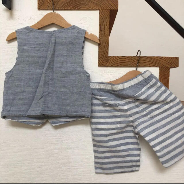 ARTISAN麻綿素材　セットアップ キッズ/ベビー/マタニティのキッズ服男の子用(90cm~)(ドレス/フォーマル)の商品写真