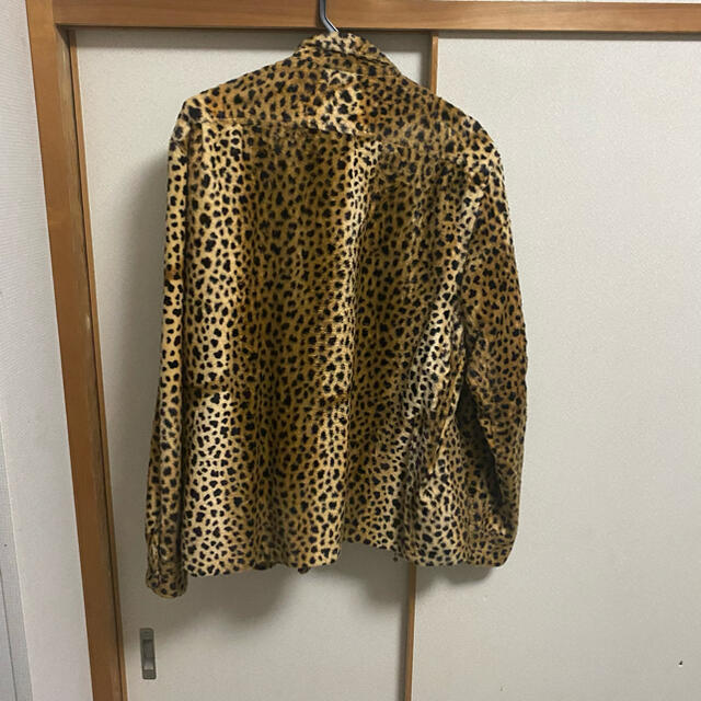 supreme cheetah pile zip up shirt 1