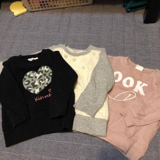 ユニクロ(UNIQLO)のベビー🍼女の子80cm冬物セット👚🧦(シャツ/カットソー)