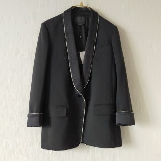 アレキサンダーワン(Alexander Wang)の新品【alexander wang】サテンノーカラージャケット(テーラードジャケット)