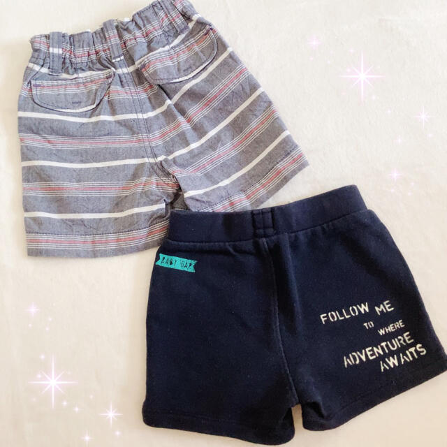 babyGAP(ベビーギャップ)の☆baby Gap☆ボーダー柄＆スウェット☆ハーフパンツ2点セット☆80サイズ  キッズ/ベビー/マタニティのベビー服(~85cm)(パンツ)の商品写真