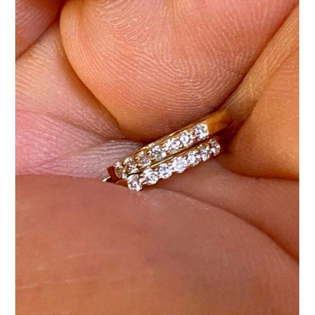 完売しました。。。 ⑮計0.2ct✨上質ダイヤ✨中折れフープ ピアス　5