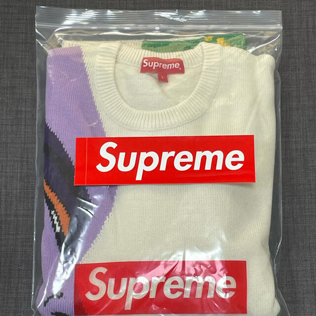L 白 Supreme Faces Sweater Cream 21fw 【時間指定不可】 onedesigner.com