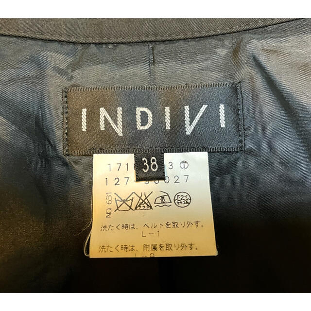 INDIVI(インディヴィ)のINDIVI  トレンチコート  ブラック メンズのジャケット/アウター(トレンチコート)の商品写真