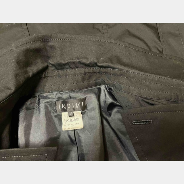 INDIVI(インディヴィ)のINDIVI  トレンチコート  ブラック メンズのジャケット/アウター(トレンチコート)の商品写真