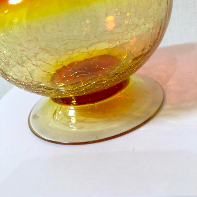 新品 沖縄 琉球ガラス 水差しピッチャー オレンジ黄色イエロービタミンカラー