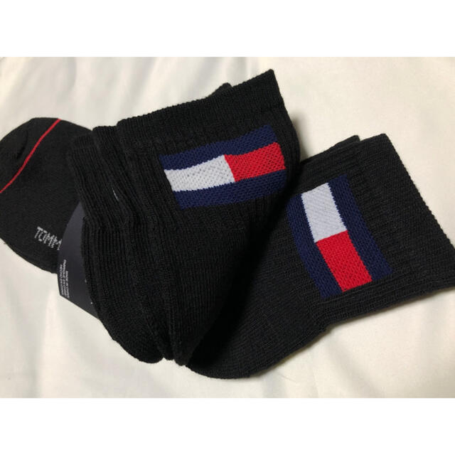 TOMMY HILFIGER(トミーヒルフィガー)の【新品】トミー ヒルフィガー 厚手 靴下 メンズ 25～27cm 3足セット メンズのレッグウェア(ソックス)の商品写真