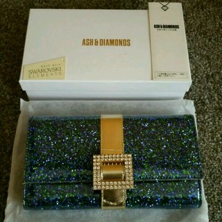 アッシュアンドダイアモンド(ASH&DIAMONDS)のASH&DIAMONDS GLITTER BASIC ウォレット BLUE(財布)