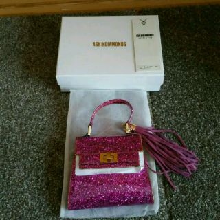 アッシュアンドダイアモンド(ASH&DIAMONDS)のASH&DIAMONDS GLITTER BIRKIN ウォレット PINK(財布)