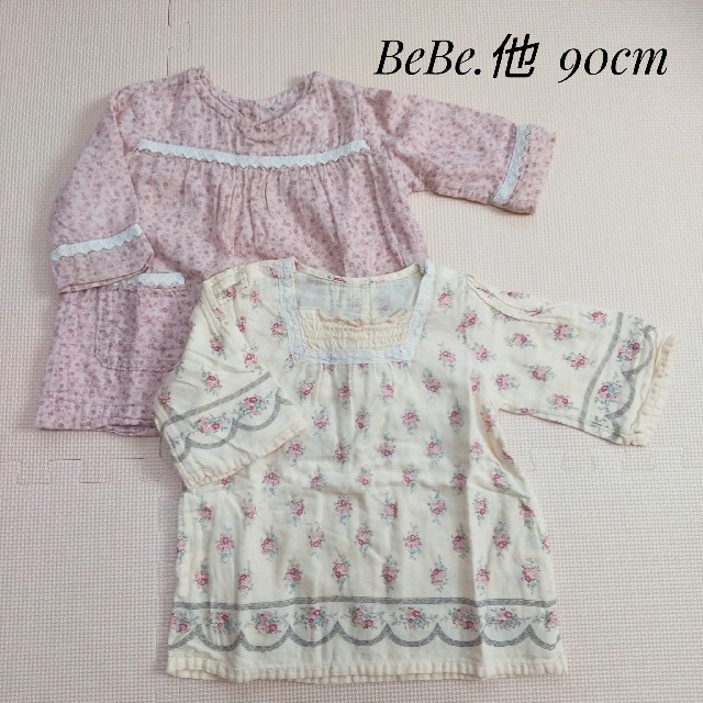 BeBe(ベベ)のBeBe チュニック ロンT  90 ワンピース ハンドメイド 長袖 キッズ/ベビー/マタニティのキッズ服女の子用(90cm~)(Tシャツ/カットソー)の商品写真